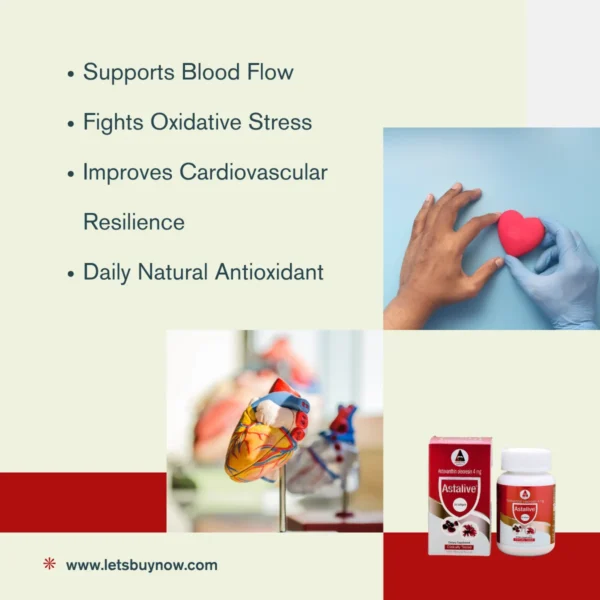 3 (3) Astalive Astaxanthin 4mg – Natural Antioxidant Support for Heart Health